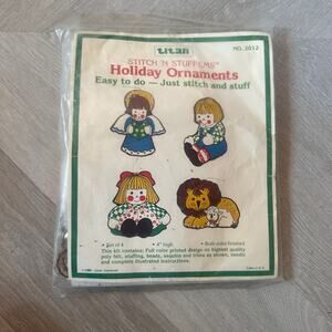 Vintage 1980 Titan Stich n Stuffems Holiday Ornaments Sewing Craft Kit No. 2012